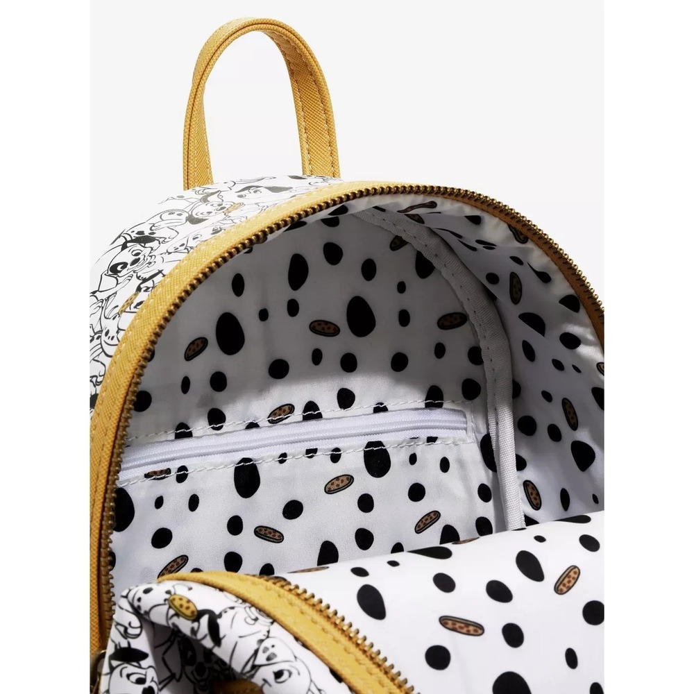 Loungefly Disney 101 Dalmatians Mini Backpack White Yellow Black - Picture 2 of 2
